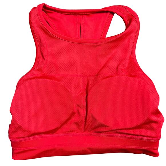 Fila Grete High Neck Sports Bra SMALL Red Racerback Longline Athletic Workout - Picture 6 of 12